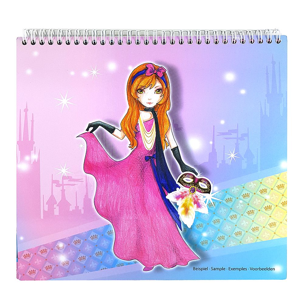 Книжка за рисуване със стикери и шаблони, Модерни момичета