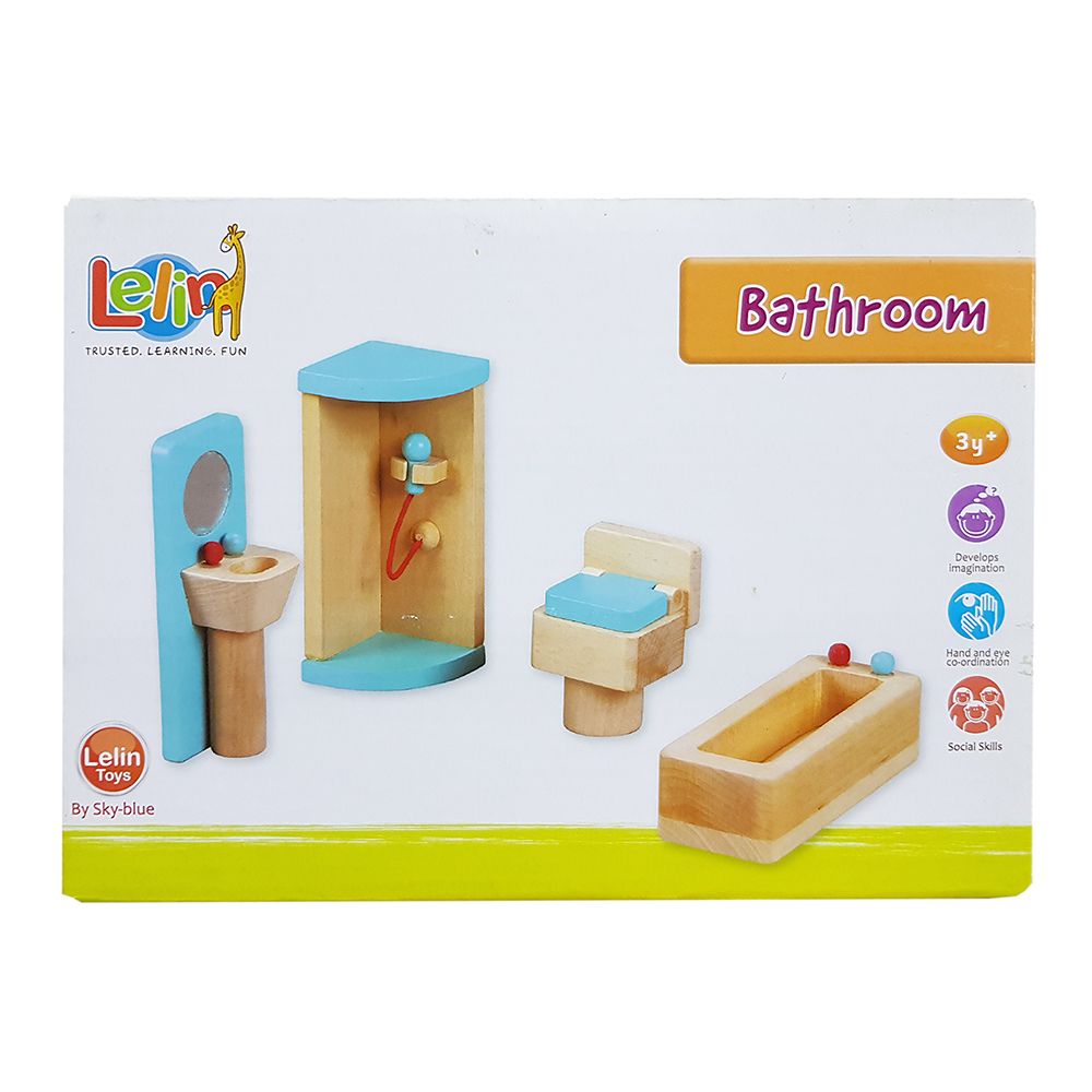 Дървени мебели за игра, Баня