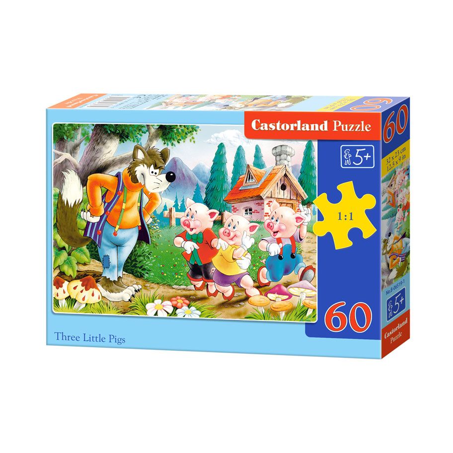 Castorland, Трите прасенца,  пъзел 60 части