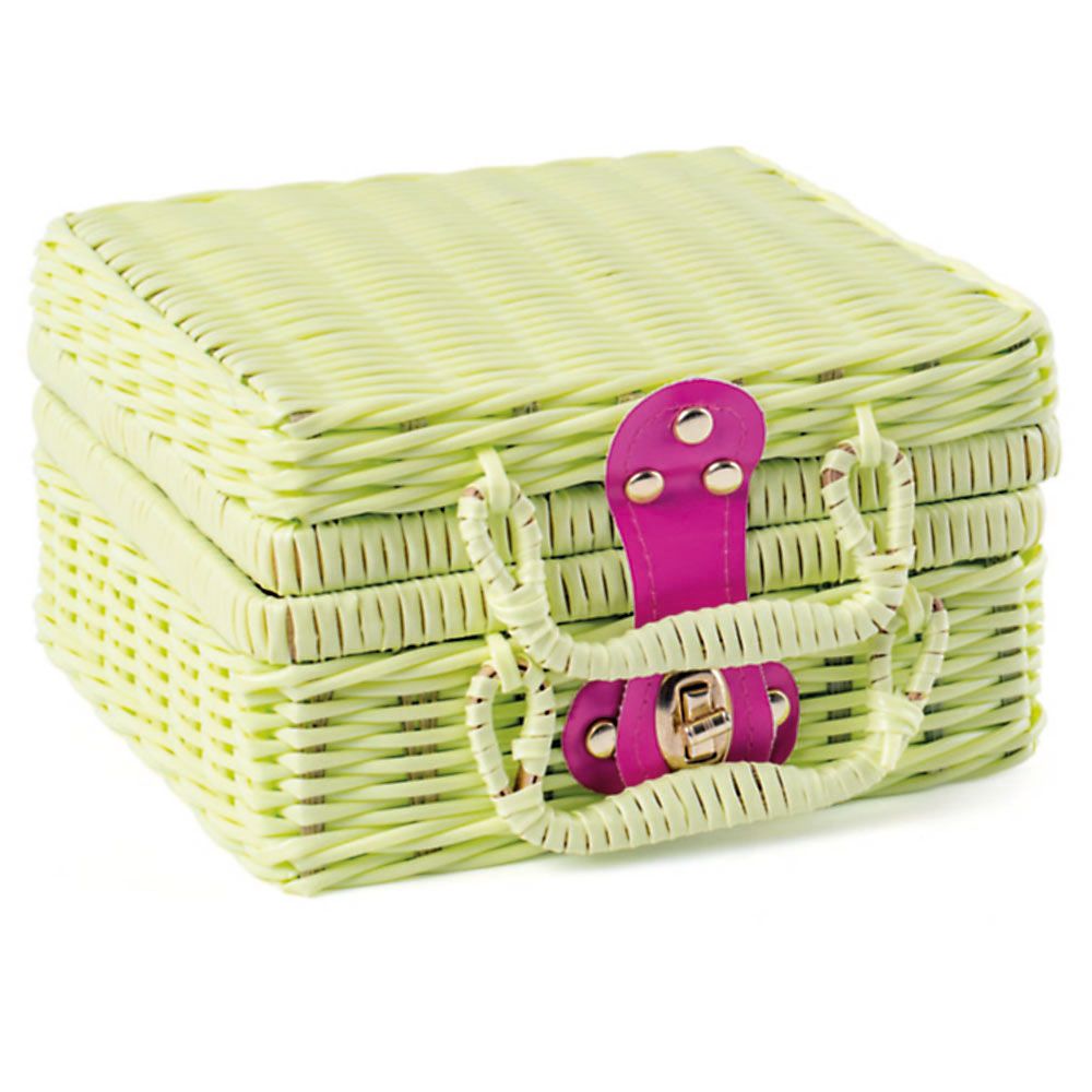 Куфарче за пикник с чаен метален сервиз