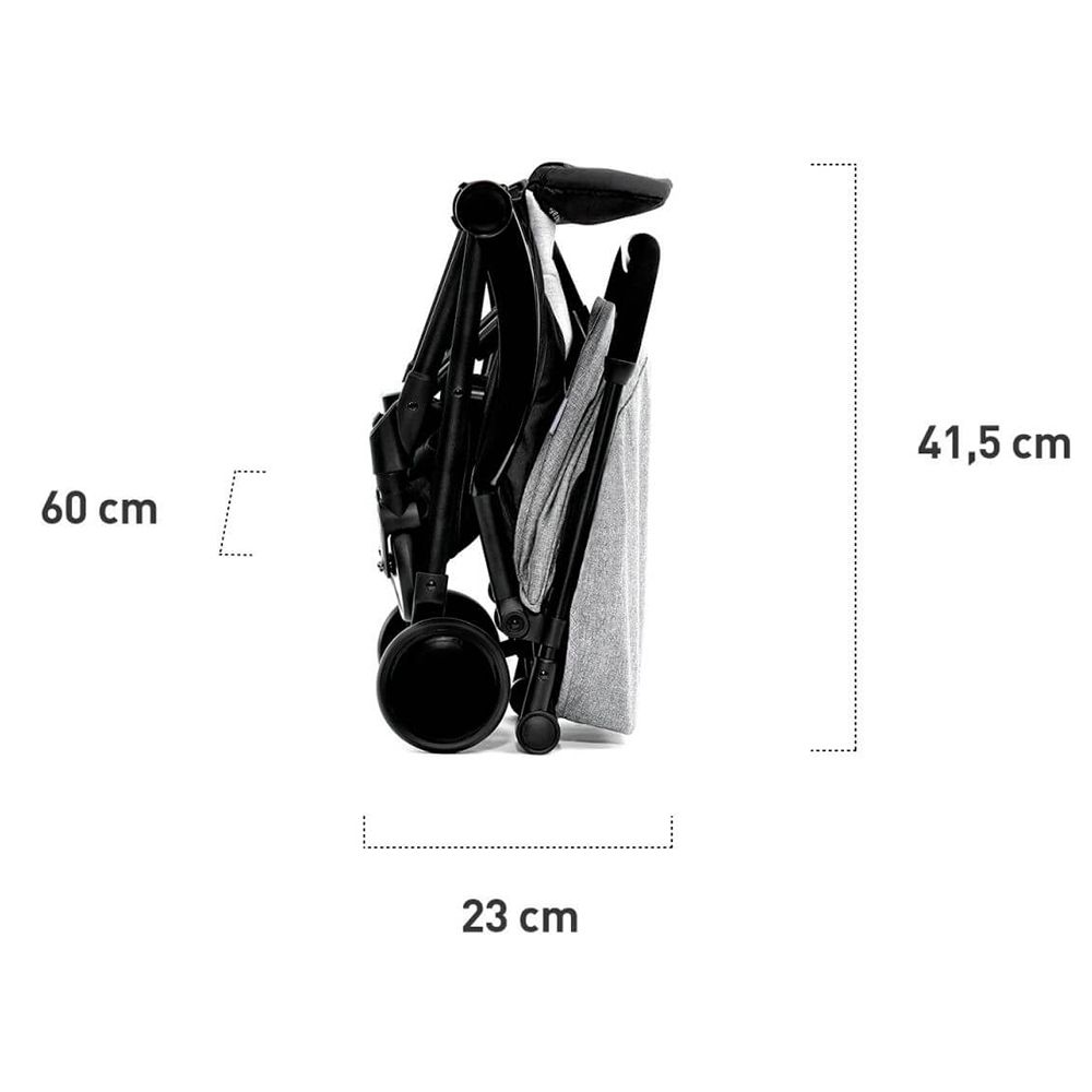 Лятна бебешка количка PILOT, сива, 0-15 кг