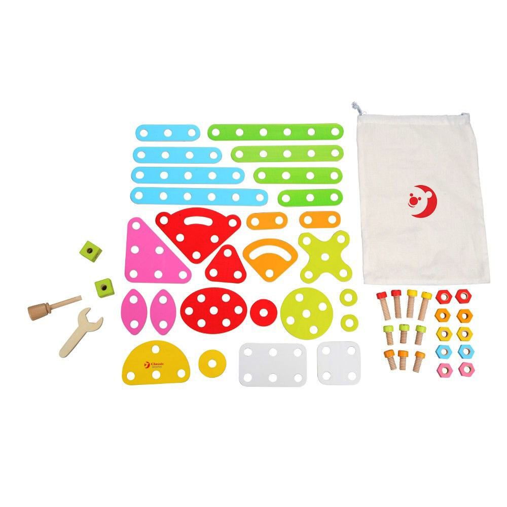 Дървен конструктор, 52 части