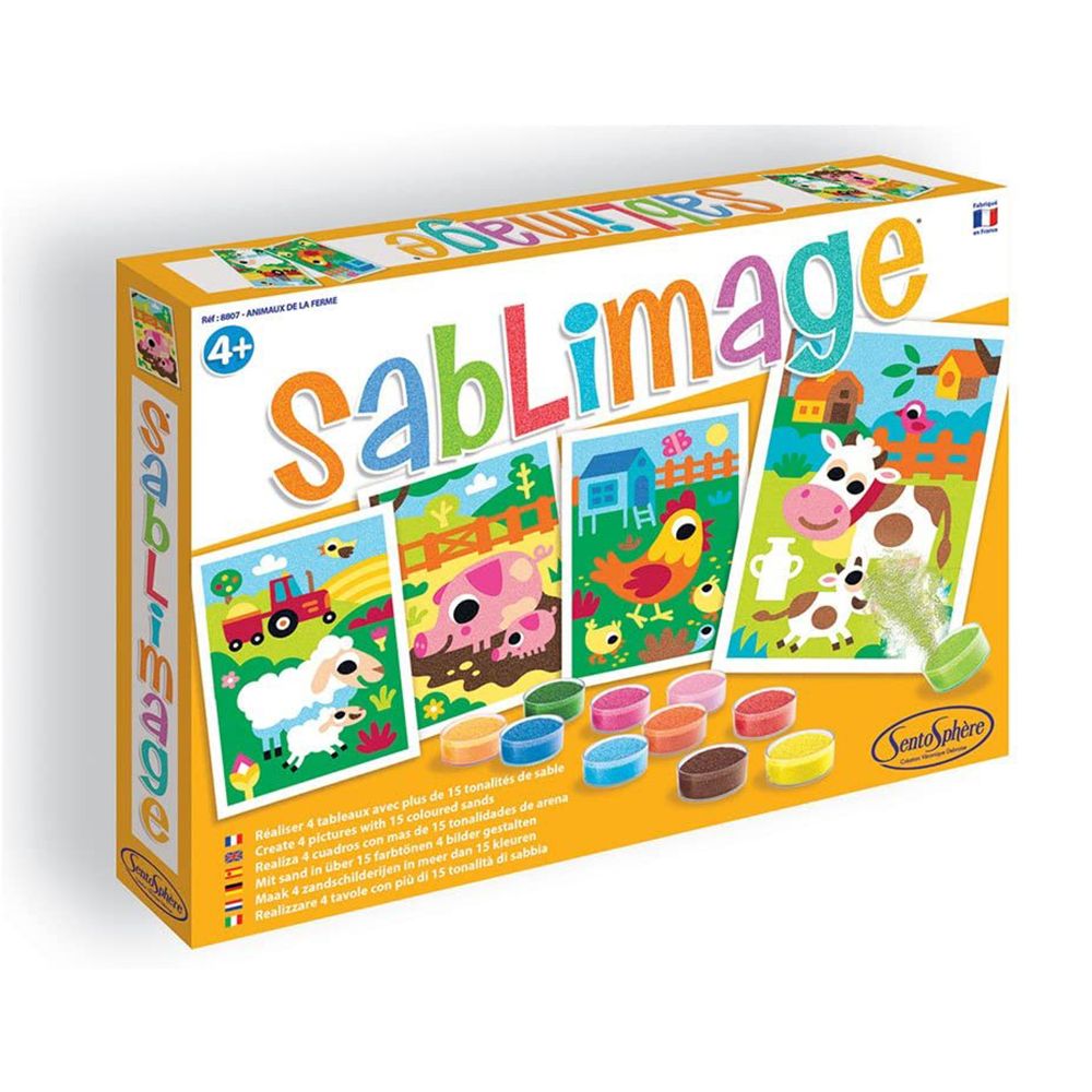 SentoSphere, Kомплект за рисуване с цветен пясък, Ферма