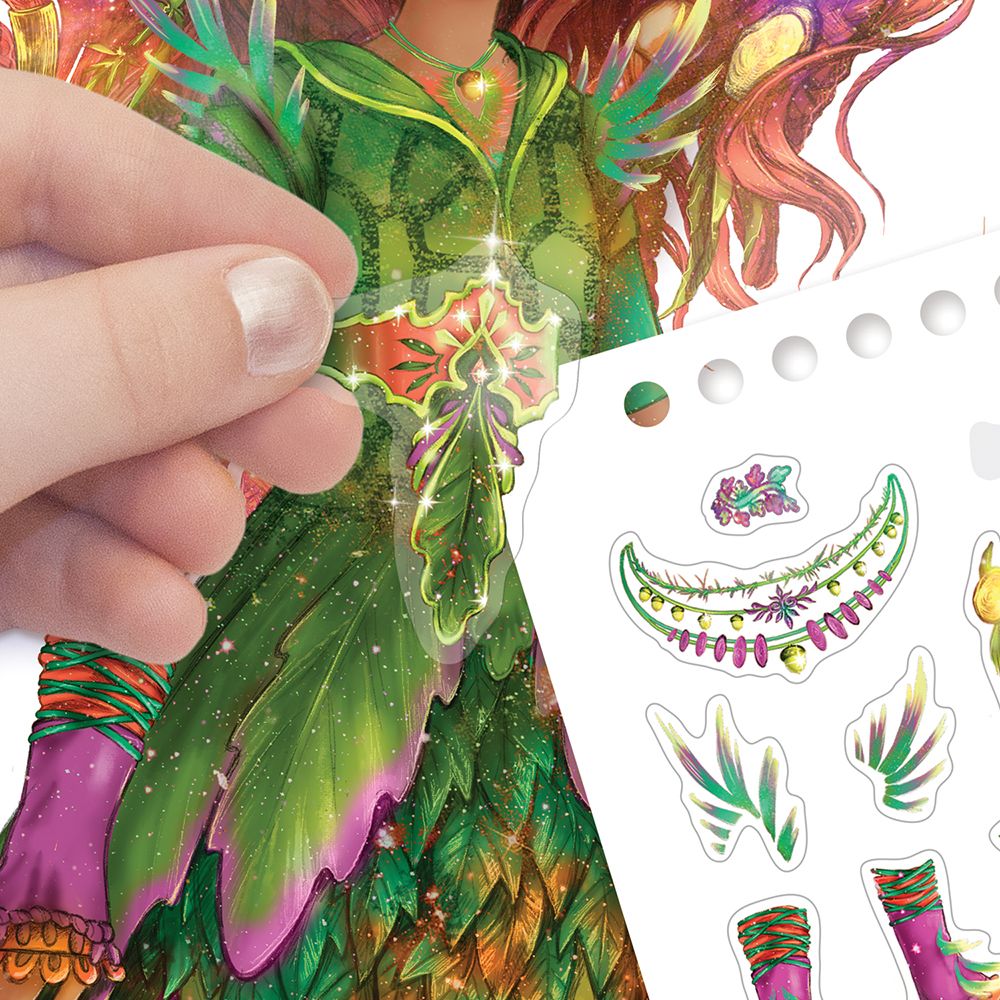 Книжка за рисуване със шаблони и стикери, Мода с Хазелия