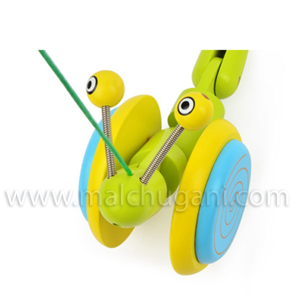 Дървена играчка за дърпане, Охлюв