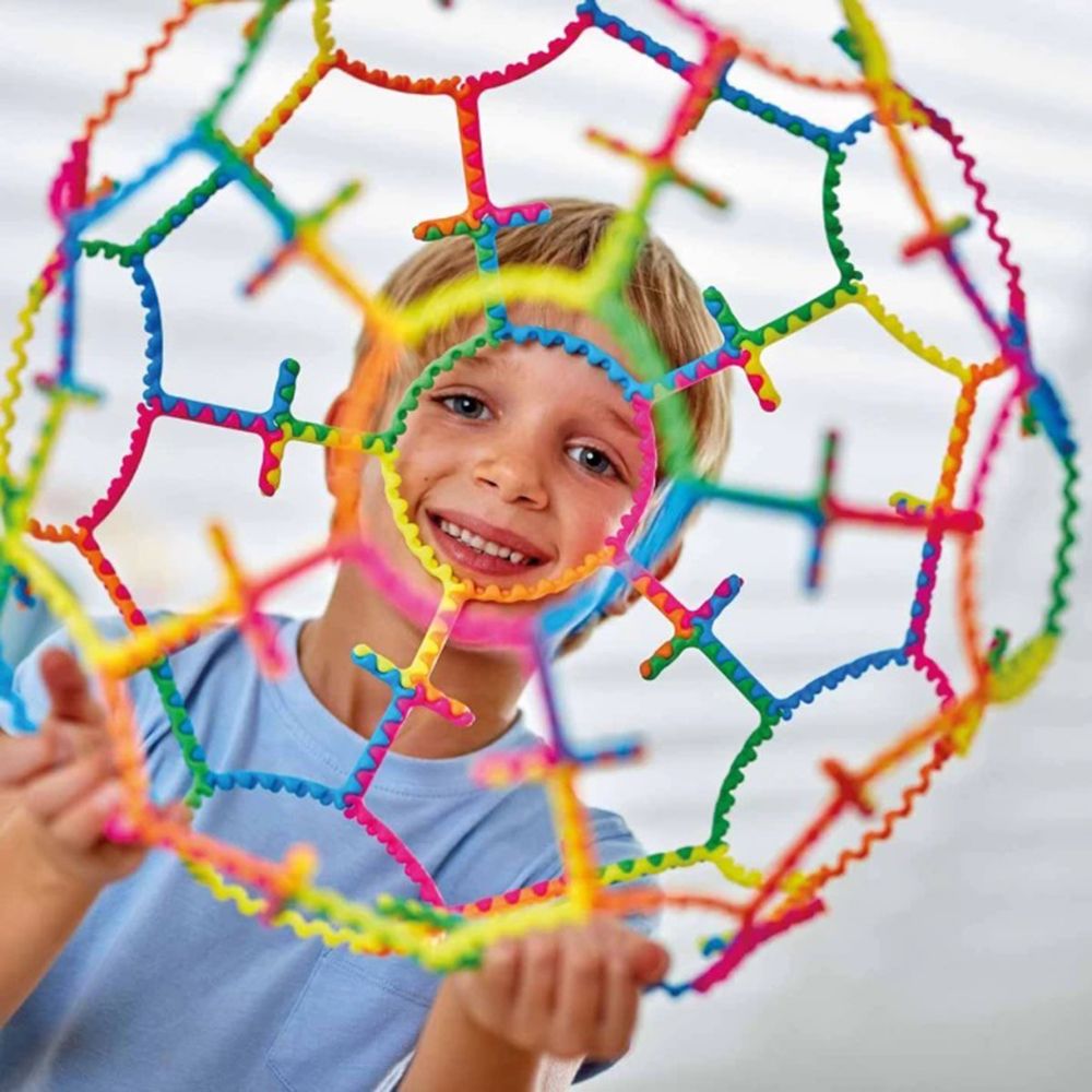 3D конструктор с гъвкави пръчици, 60 части