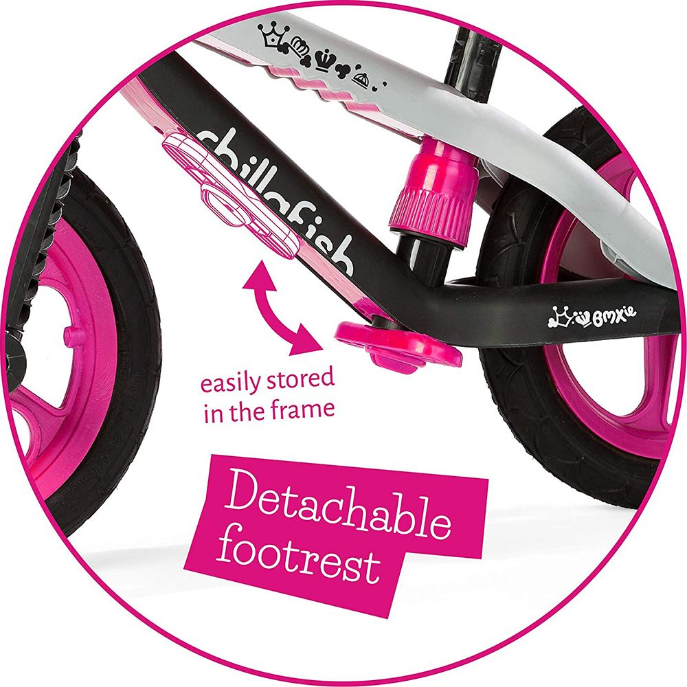 BMXie 02, колело за баланс, розово с черна рамка