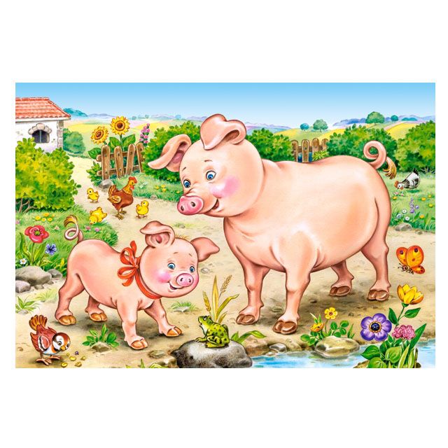 Животните и техните малки, пъзел с 8, 12, 15 и 20 чаcти