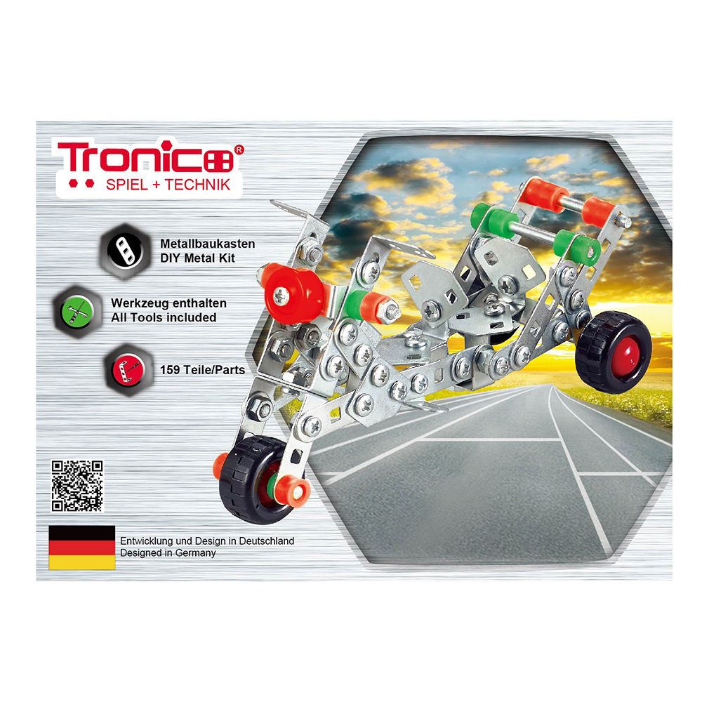 Silver Serie, Метален конструктор, Мотор, 159 части, Tronico