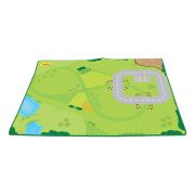 Килимче за игра за дървени влакчета с релси