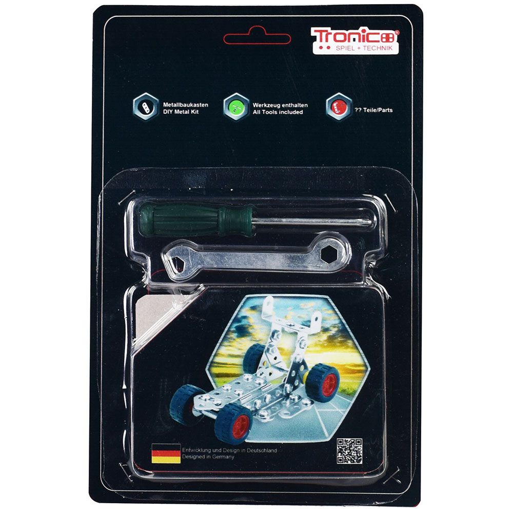 Метален конструктор, Silver, Превозни средства, Състезателна кола, 100 части