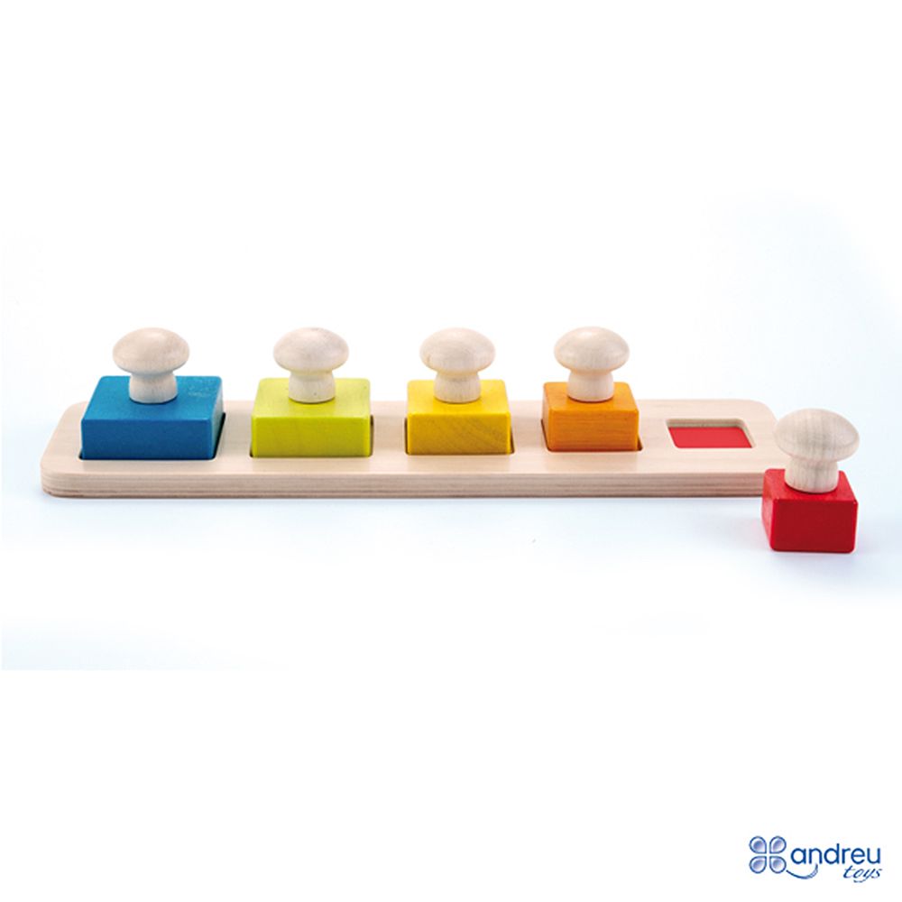 Обучаващ пъзел с квадрати и големи дръжки