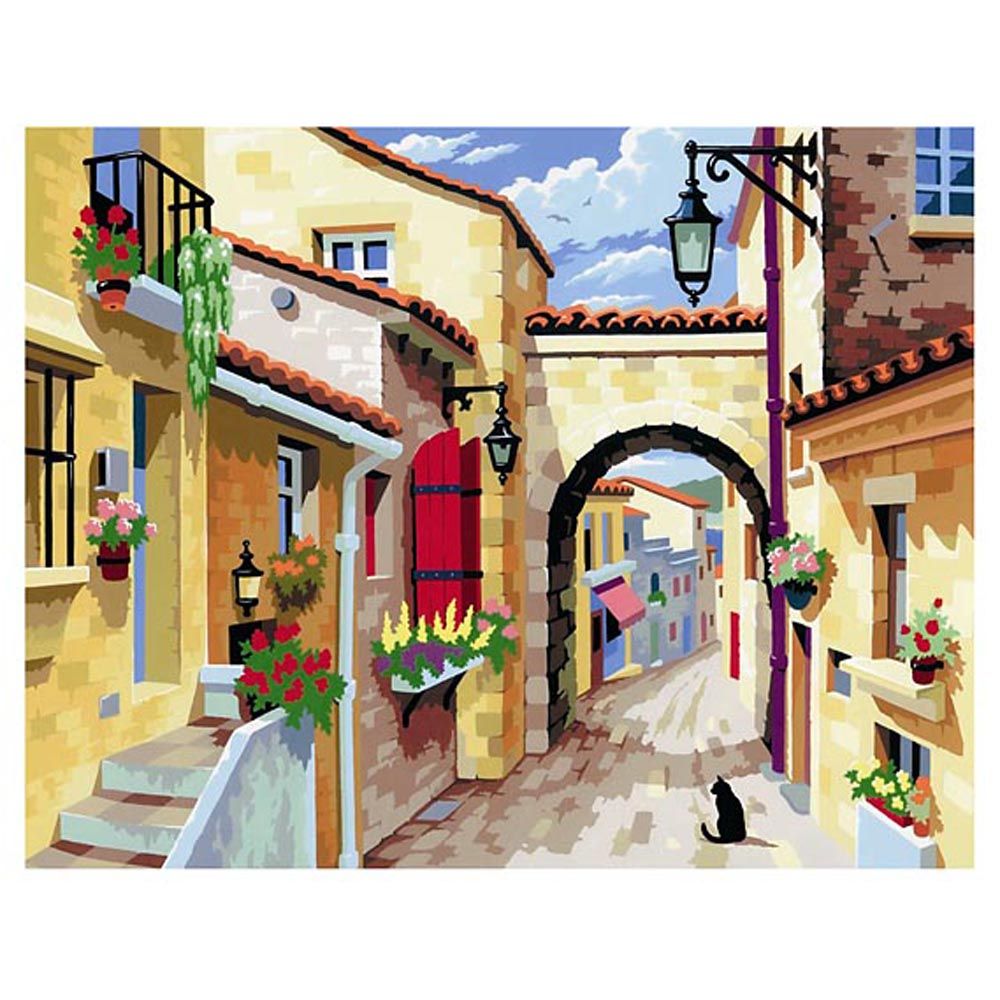 KSG crafts, Рисуване по номера, Тиха уличка, голям размер