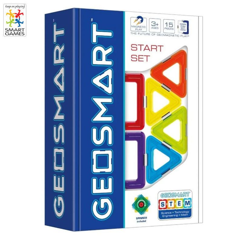 GEOSMART, Магнитен конструктор, стартов комплект, 15 части