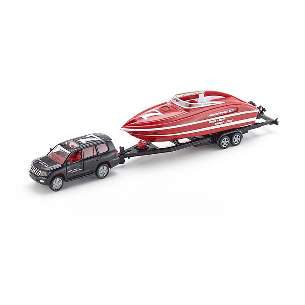 Siku, Toyota Land Cruiser с платформа, натоварена със спортна лодка