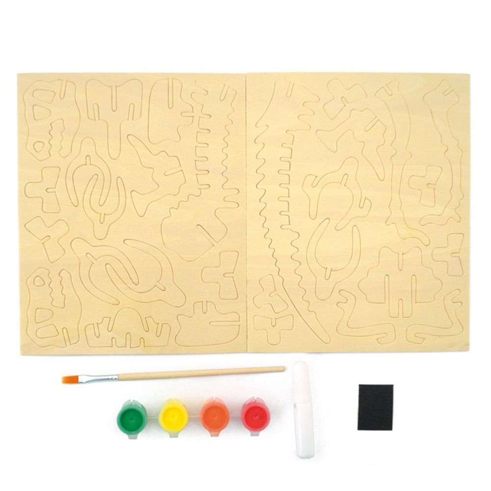 Скелет на динозавър - дървен 3D пъзел