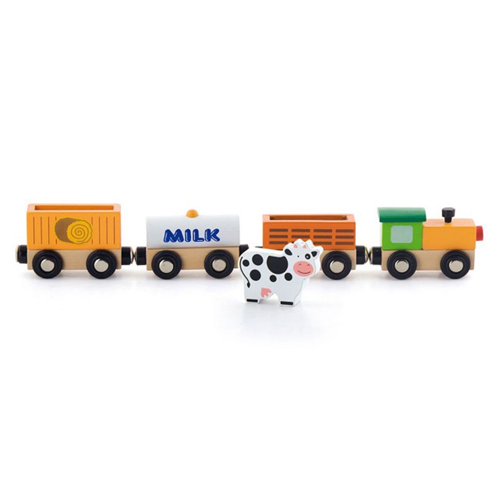 Viga toys, Дървено влакче с магнити, Ферма