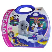 Фризьорски салон с кученце в куфарче