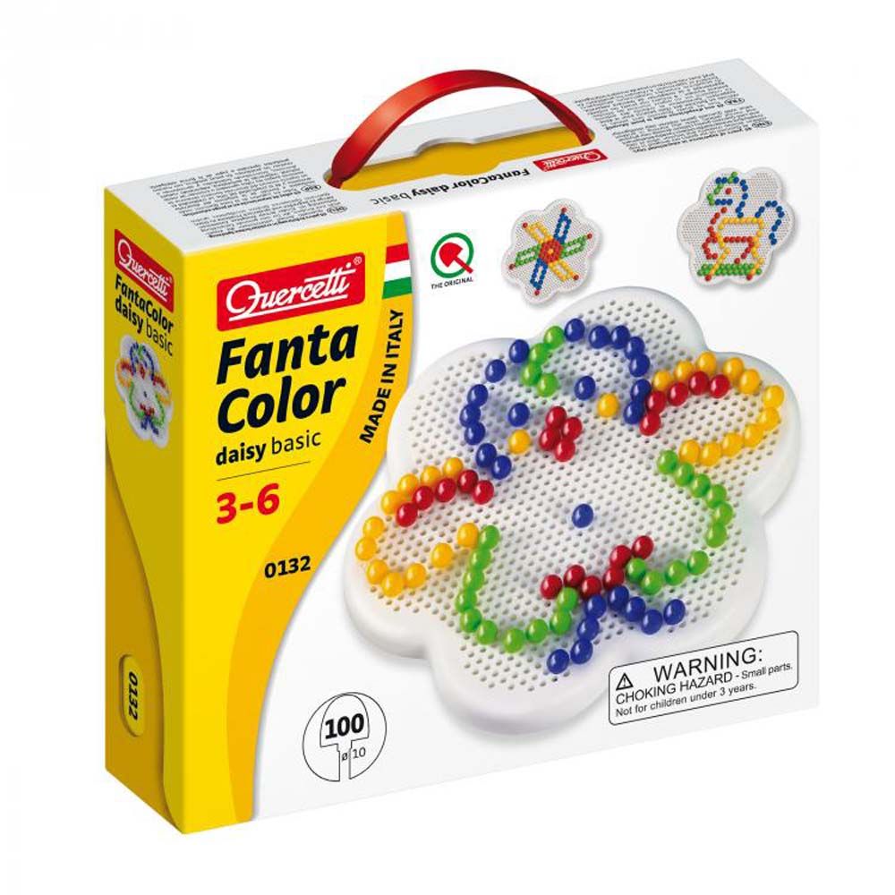 Quercetti, Мозайка FANTACOLOR DAISY BASIC, 100 части