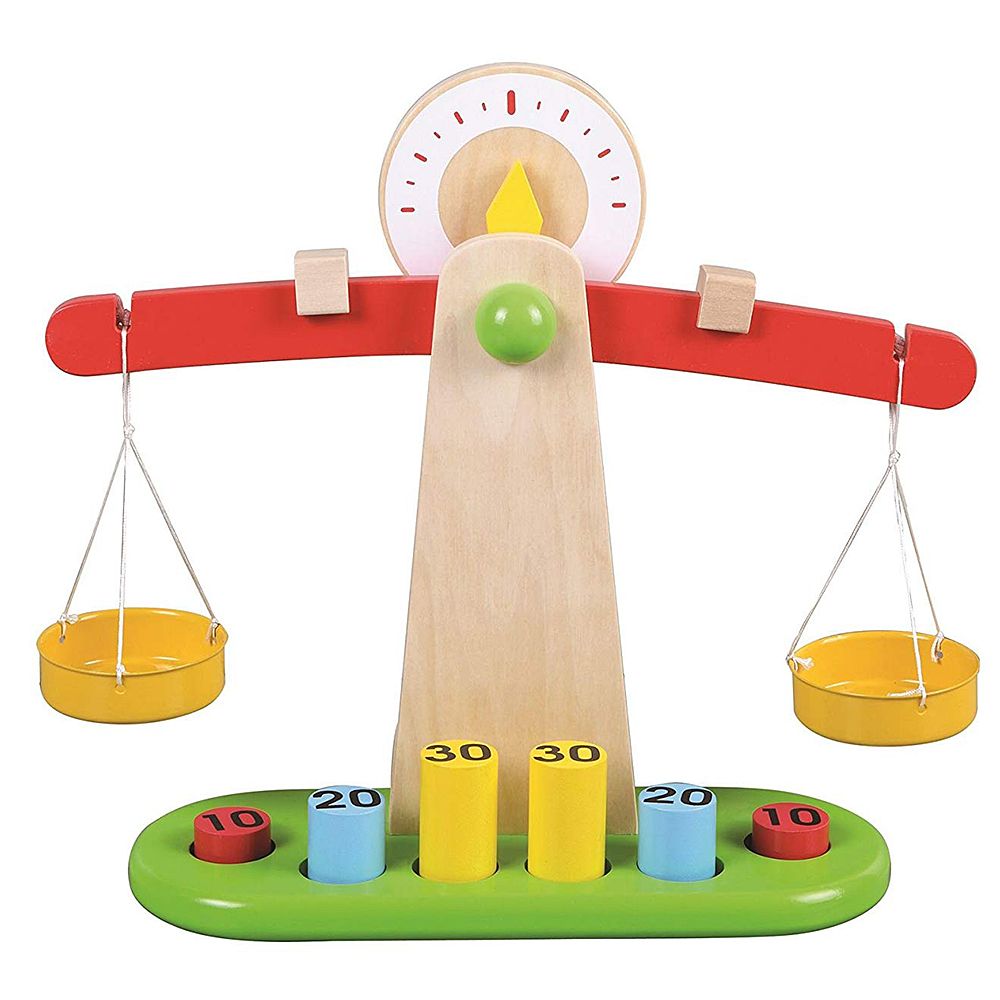 Lelin Toys, Детска дървена везна с теглилки
