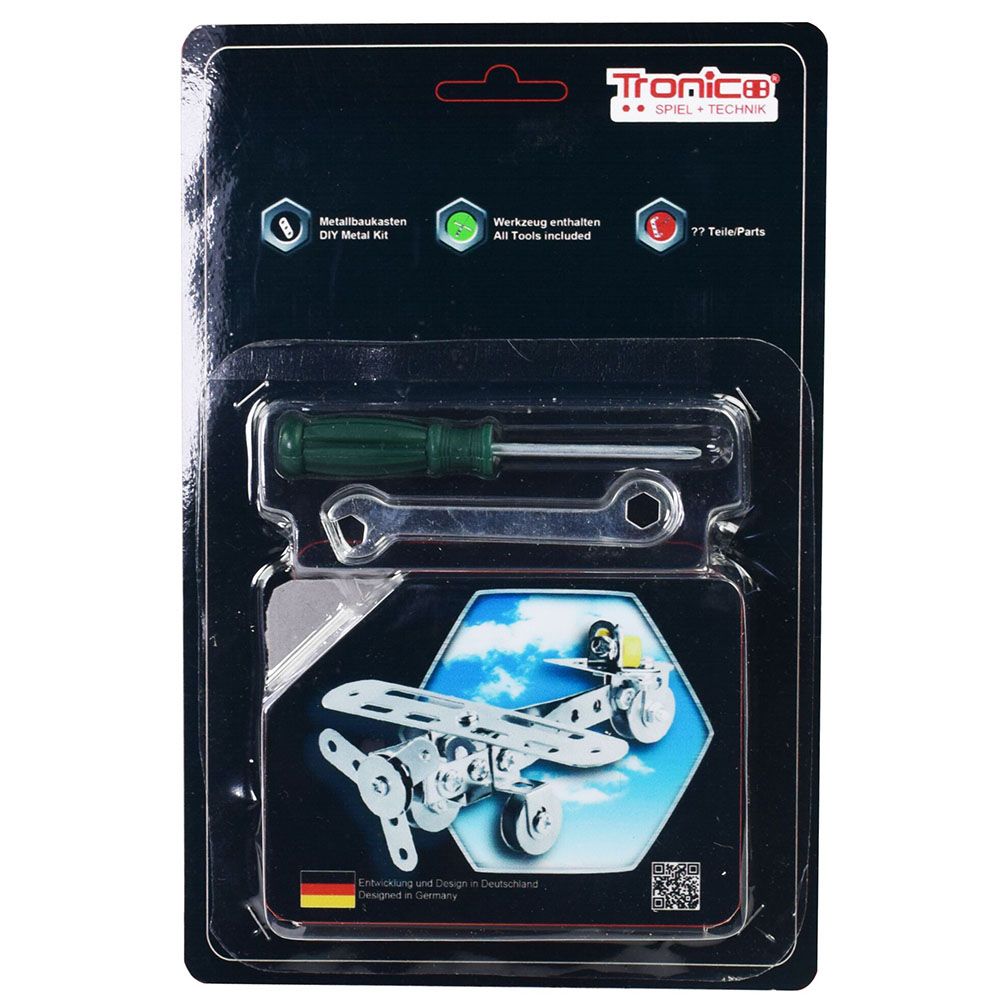 Метален конструктор, Silver, Превозни средства, Самолет, 77 части