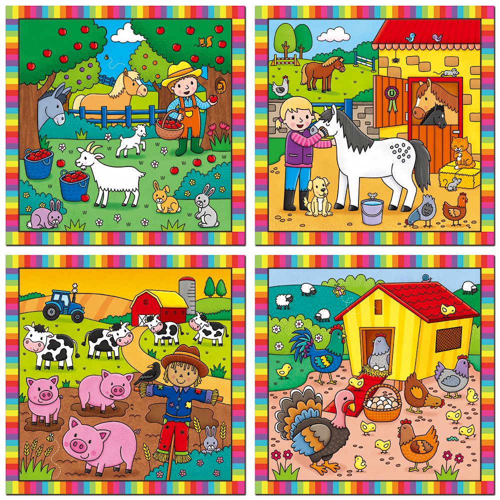 Бебешка книжка за рисуване с вода, Животните от фермата