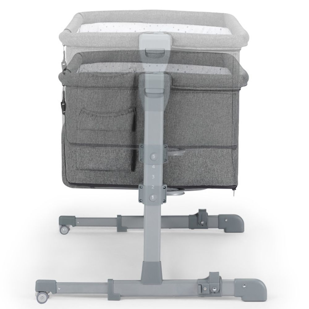 Бебешка кошара NESTE Up, 2 в 1, сива