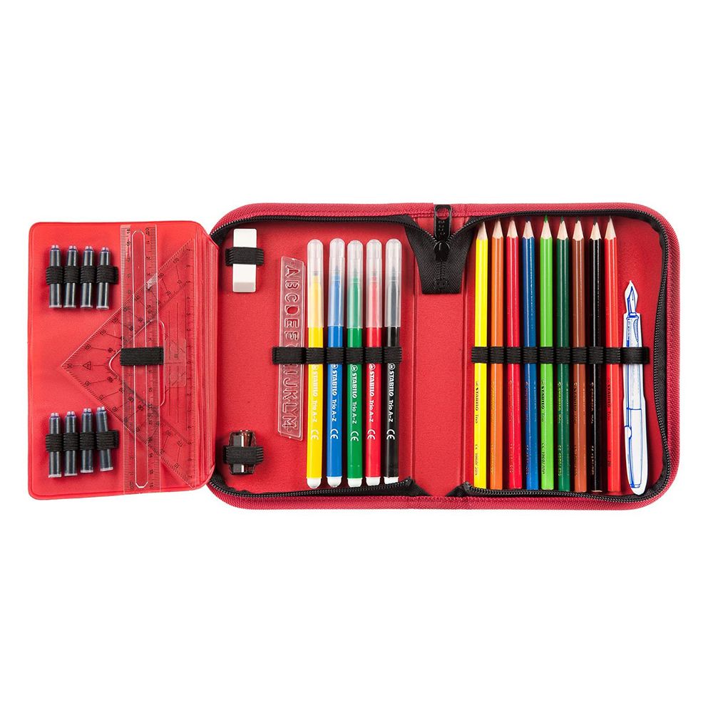 Ученически несесер с един цип, Колите