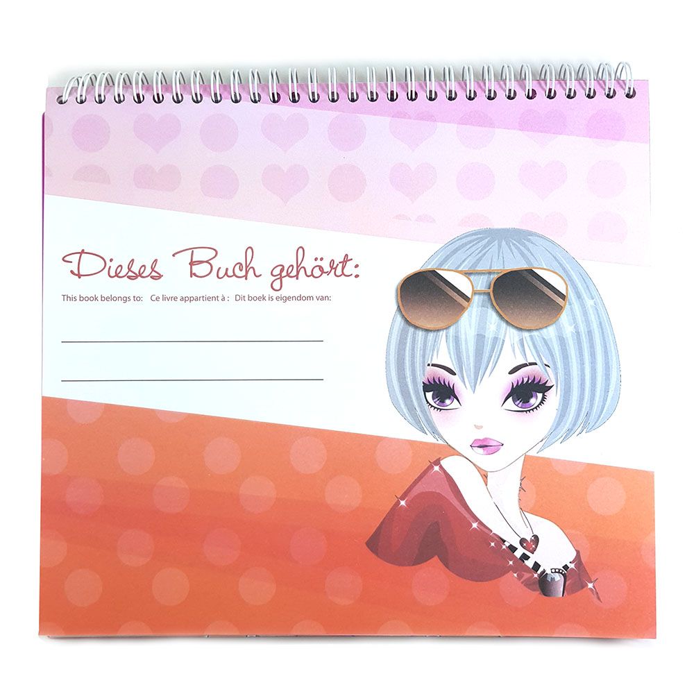 Книжка за рисуване със стикери и шаблони, Гримове и прически