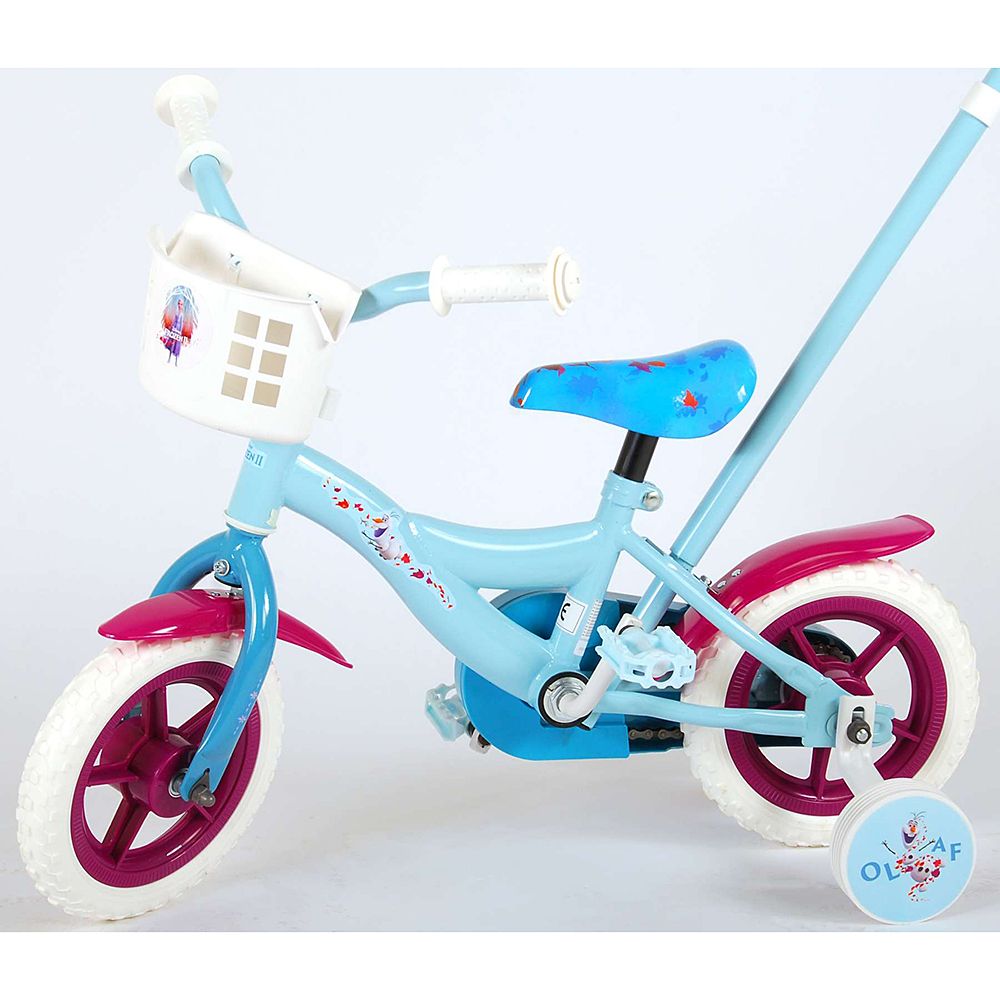 Велосипед с родителски контрол и помощни колела, Disney Frozen 2, 10 инча