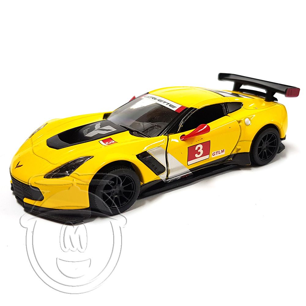 KiNSMART, Метална кола, Corvette C7.R racing GTLM, жълта