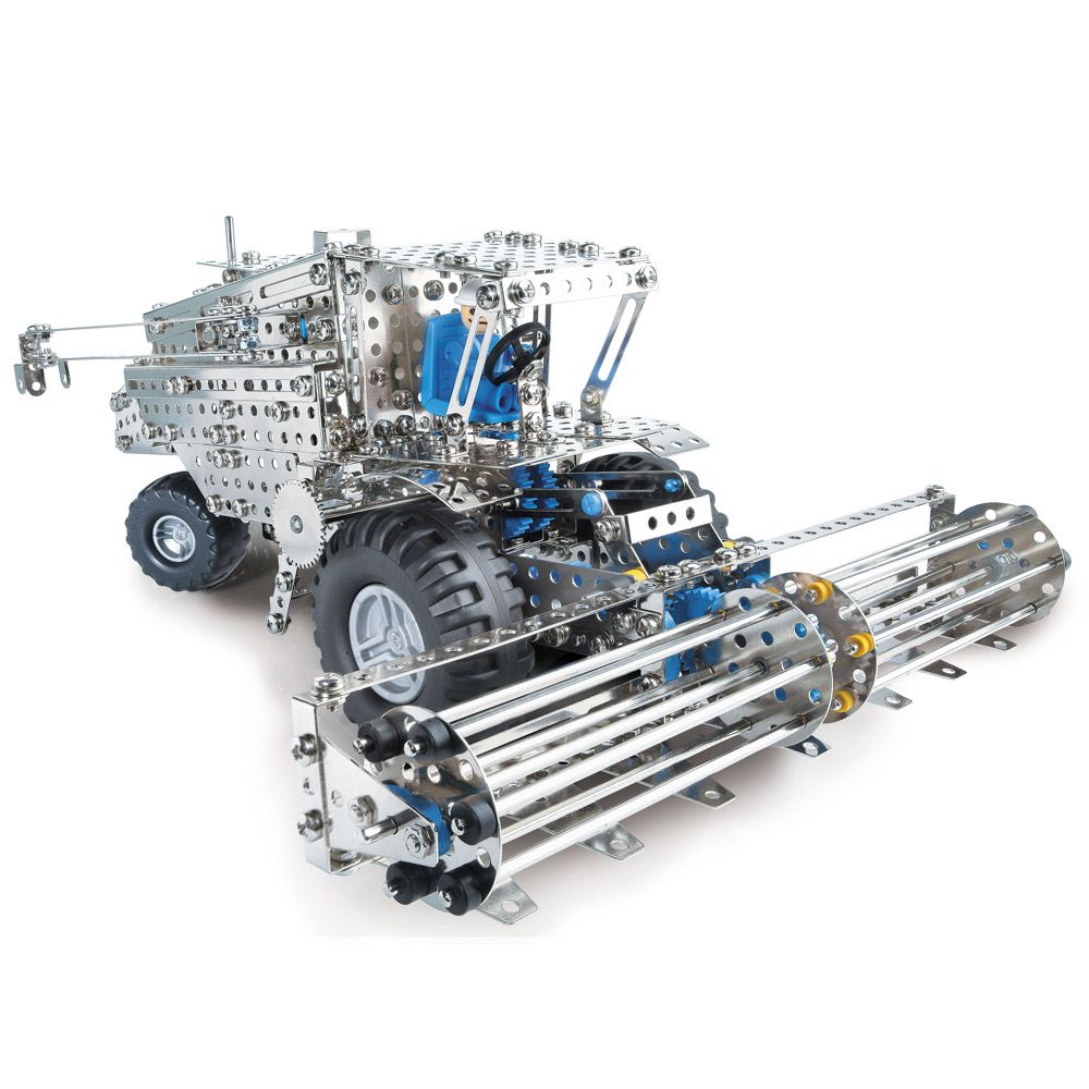 Метален конструктор, Комбайн/Трактор с ремарке, 1000 части, по поръчка