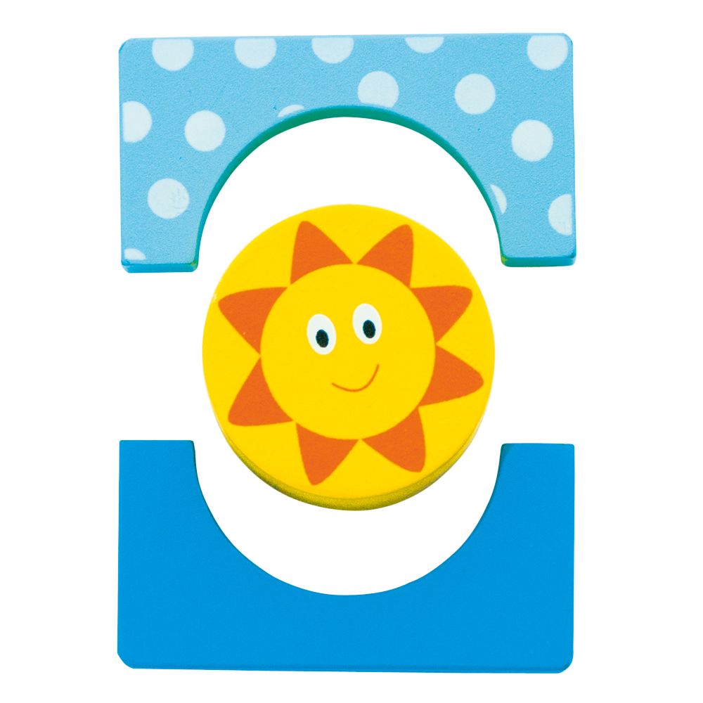 Пъзел-сортер с форми, Къщичка и слънце