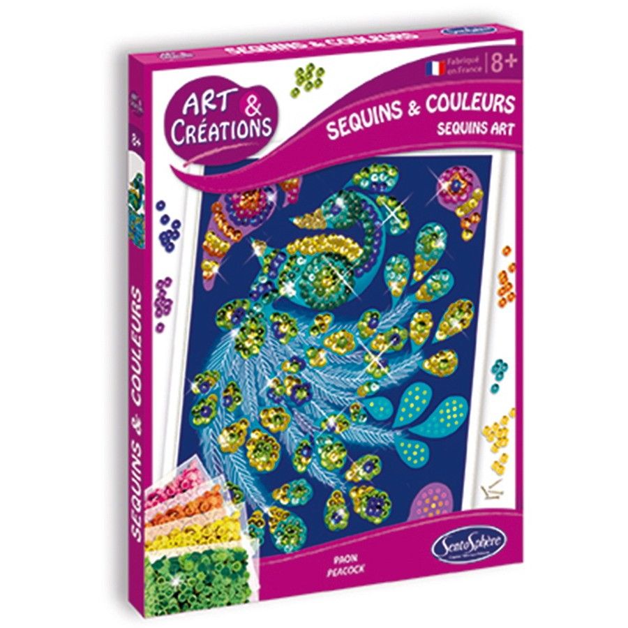 Изкуство с пайети, Паун