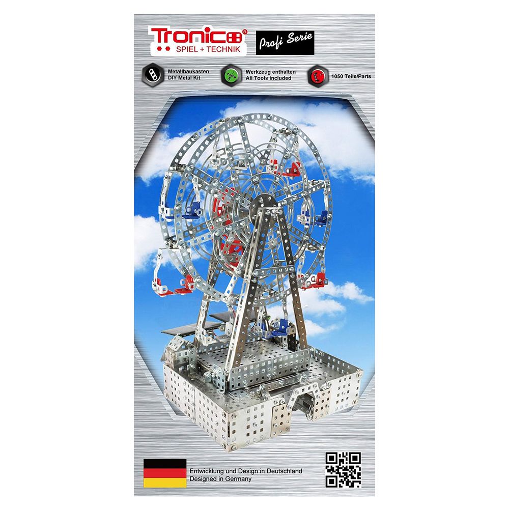 Profi Serie, Метален конструктор, Виенско колело със соларна батерия, Tronico