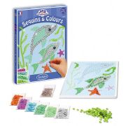 Изкуство с пайети, Делфини