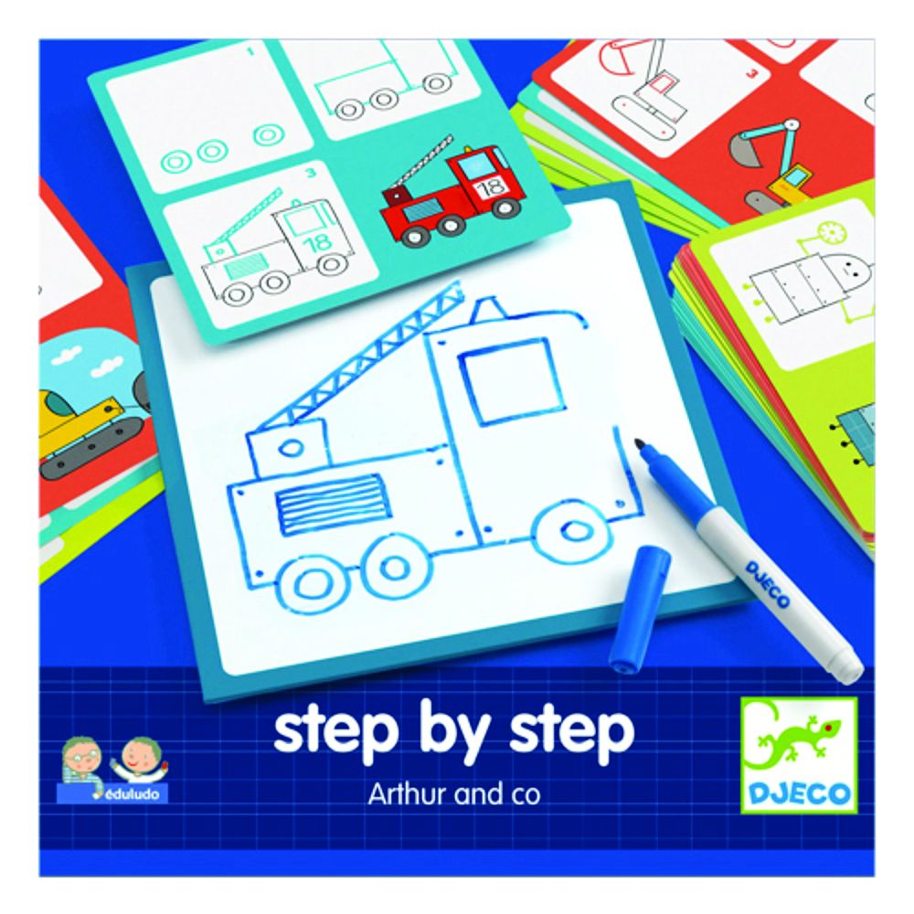 Djeco, Комплект за рисуване стъпка по стъпка, Художник