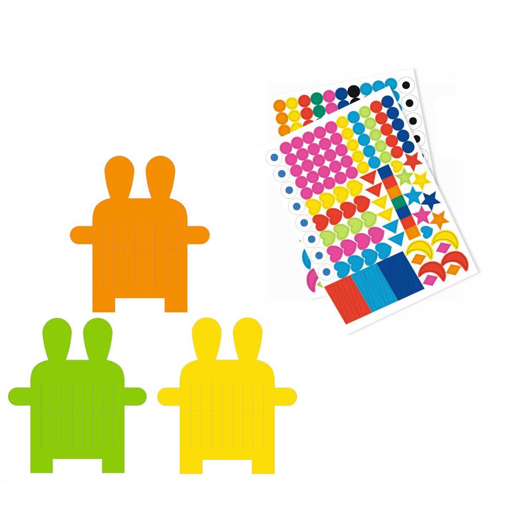 Комплект със стикери, Направи си зайче