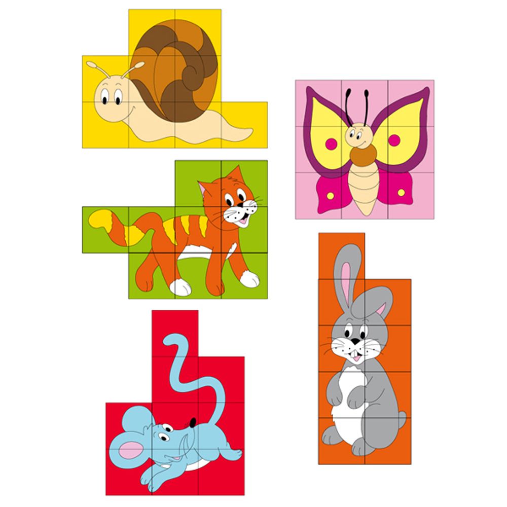 Забавни кубчета, Животни