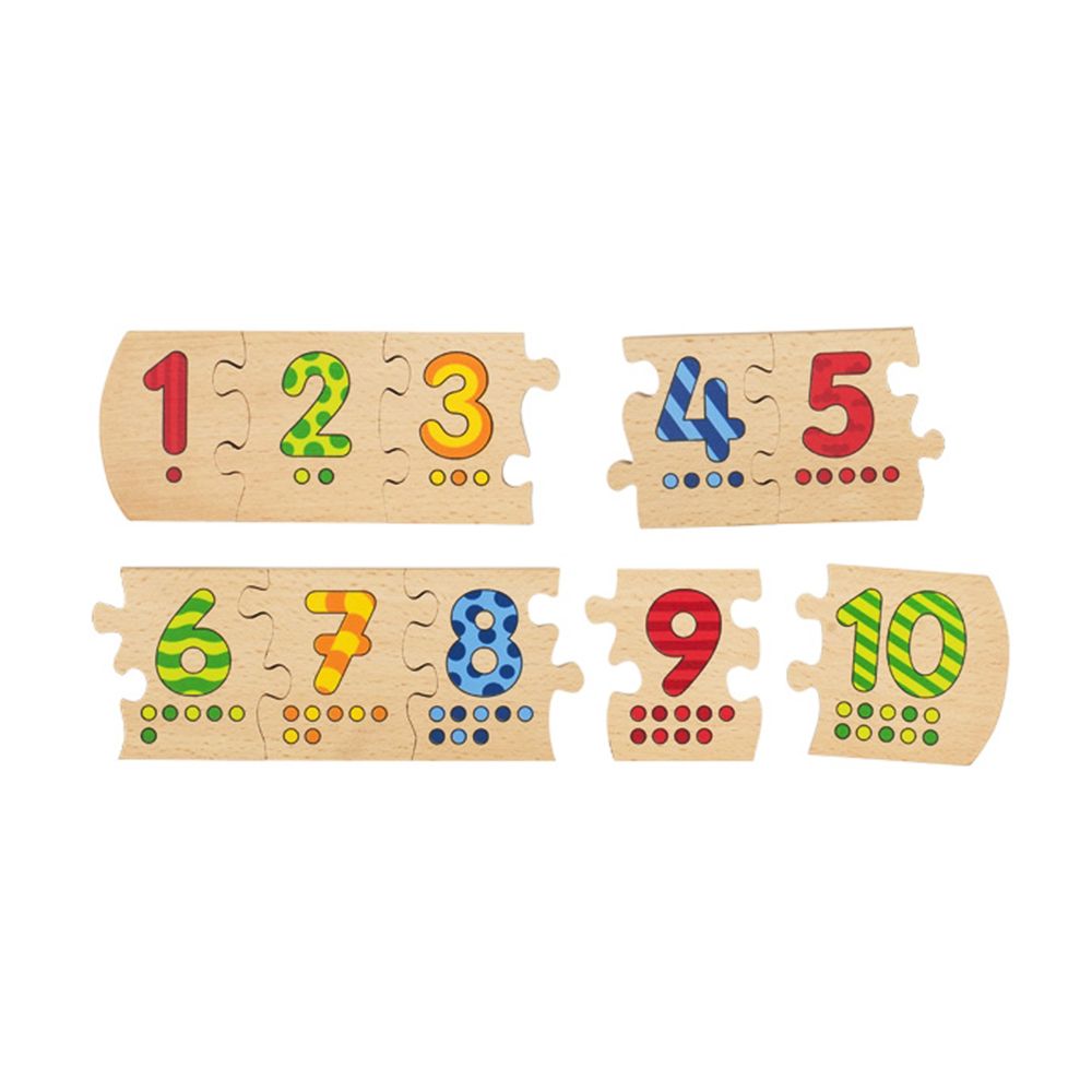 Детски дървен пъзел, Цифри