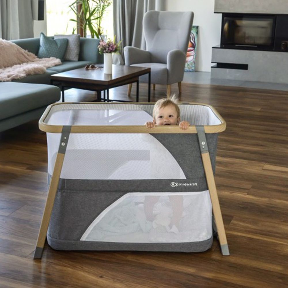 Бебешка кошара Sofi, 4 в 1, сива