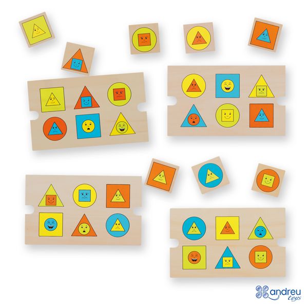 Andreu toys, Форми, цветове и емоции, игра асоциации