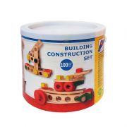 Дървен конструктор в кофа, 100 части