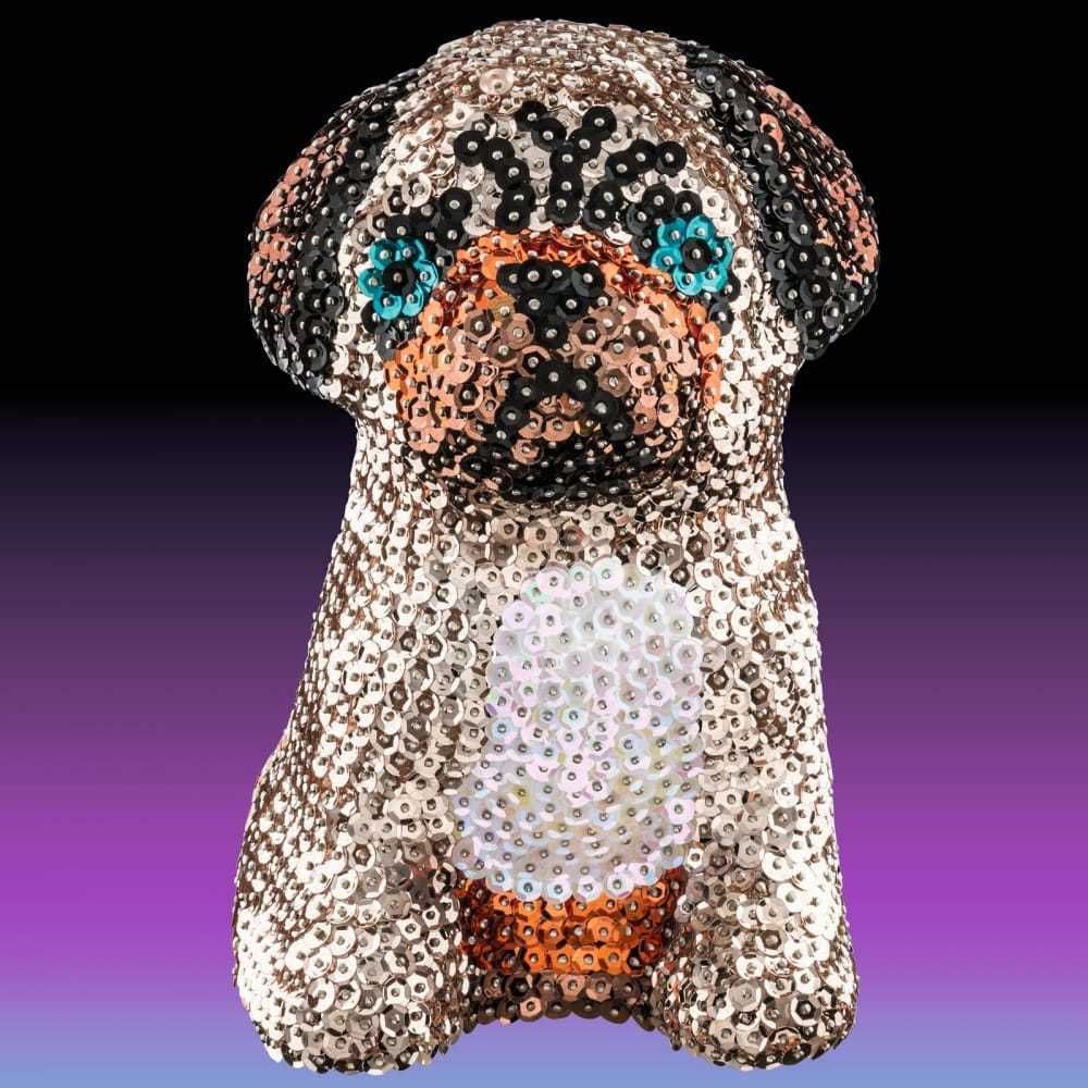 3D фигурка от пайети, Мопс