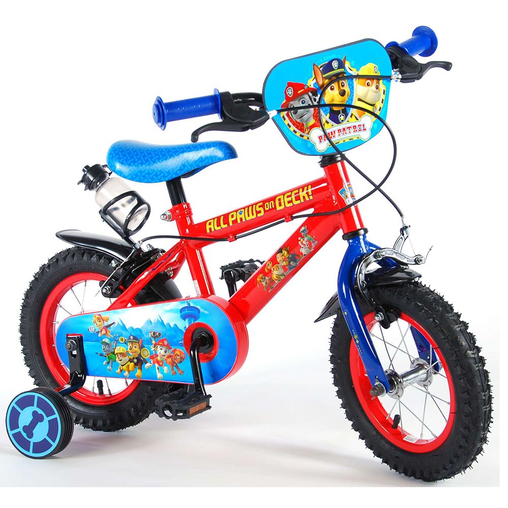 Детски велосипед с помощни колела Пес Патрул, 12 инча