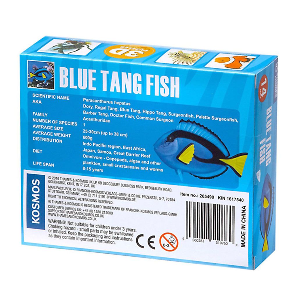 3D пъзел, Риба, Син танг, 14 части