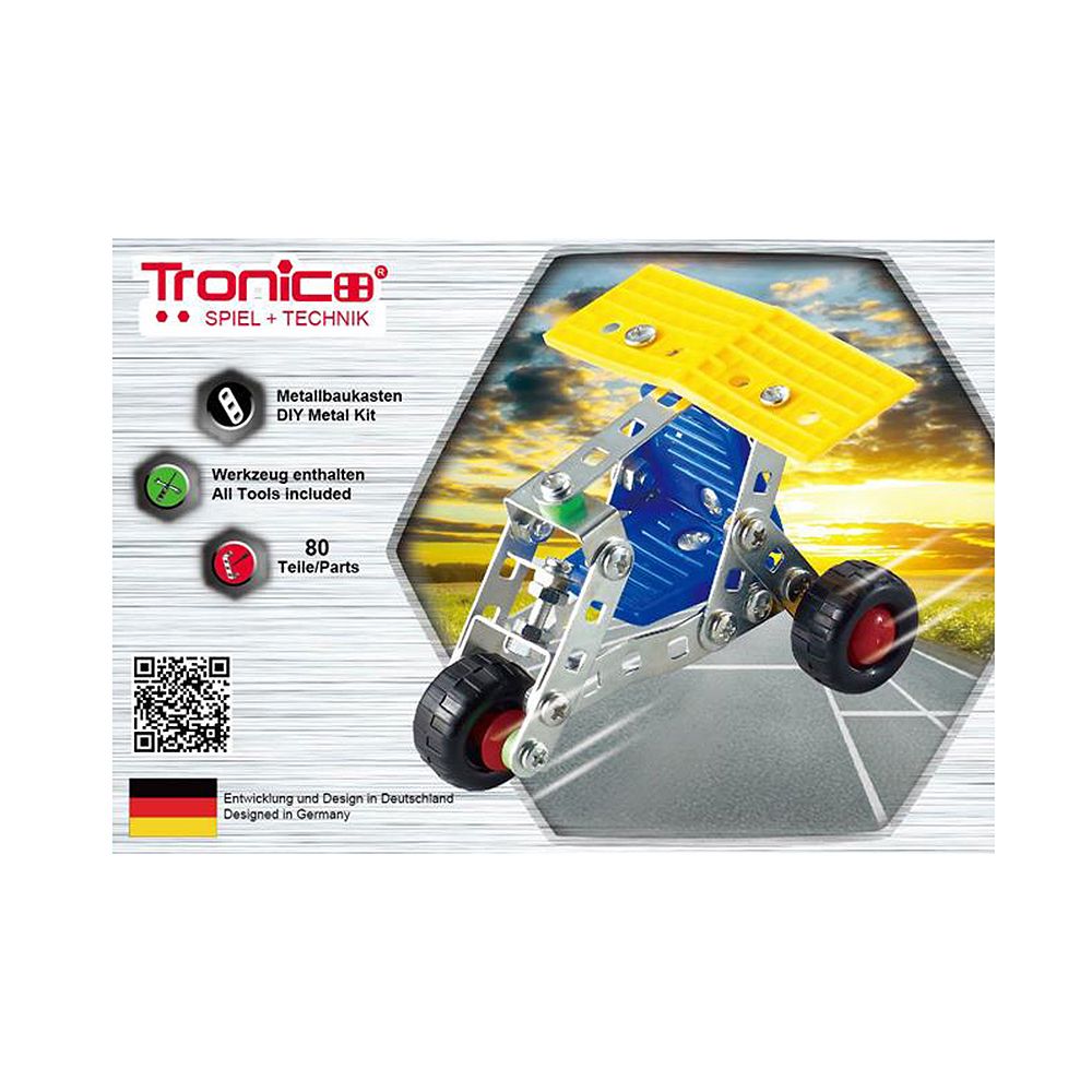 Silver Serie, Метален конструктор, Триколка, 80 части, Tronico