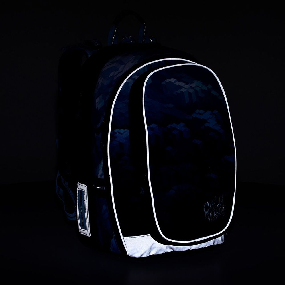 Анатомична ученическа раница, Квадратно синьо