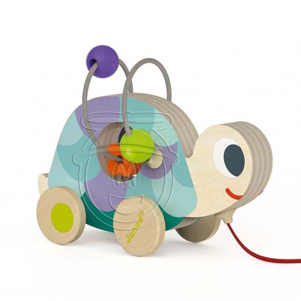 Janod, Лабиринт с мъниста за дърпане, Костенурка