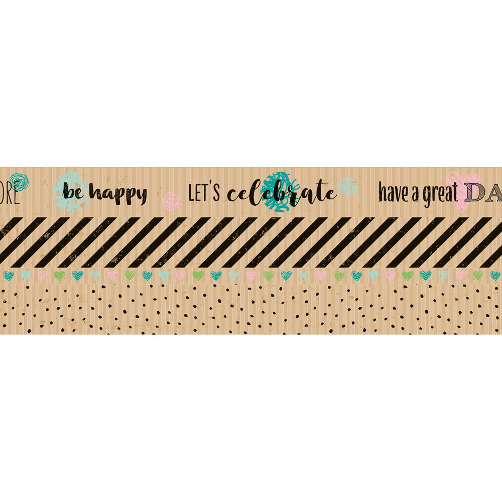 Tиксо WASHI TAPE, крафт хартия, Рожден ден I